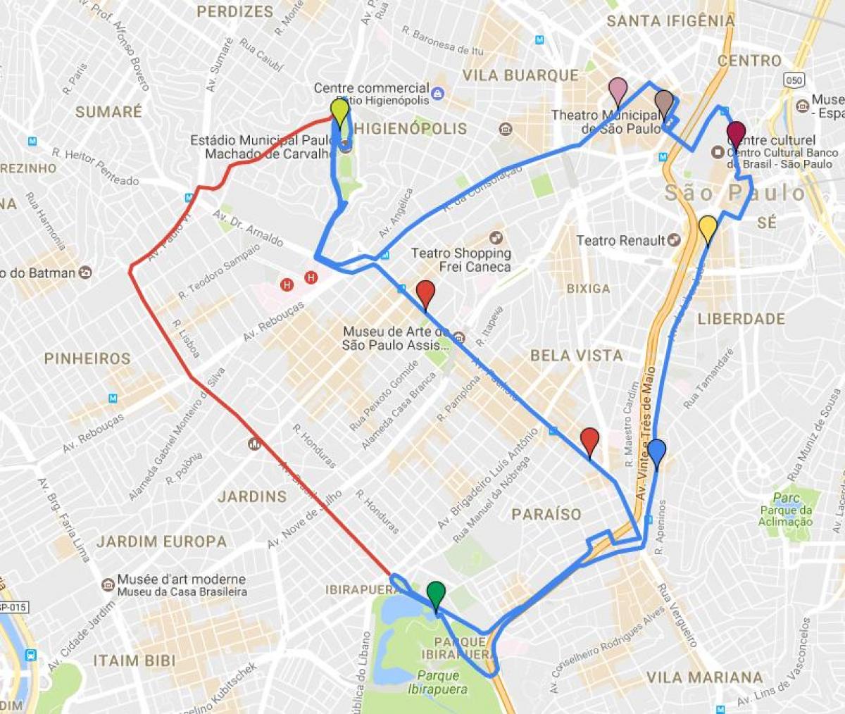 Kart dairəvi turizmi San-Paulo - line
