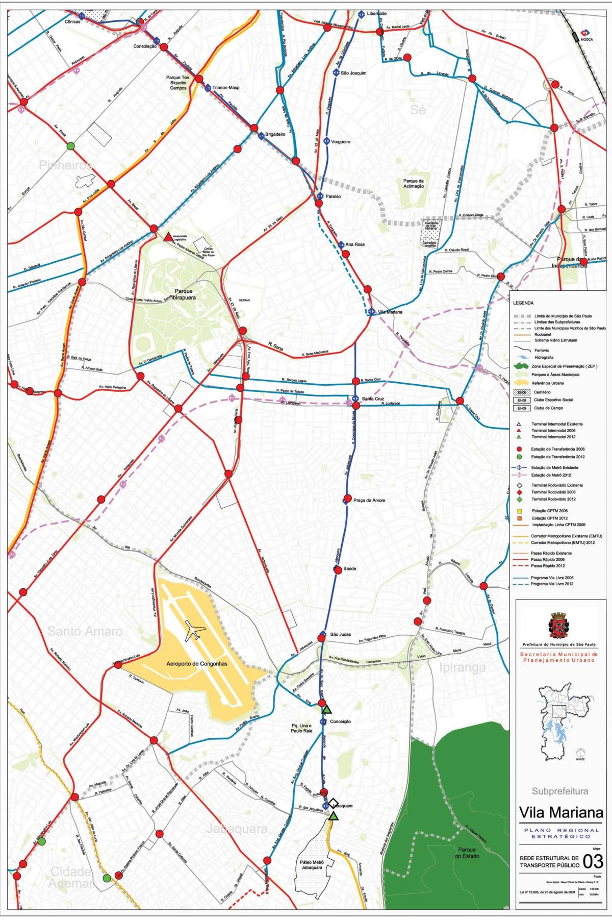 Kart Vila-Mariana San - Paulo - ictimai nəqliyyat