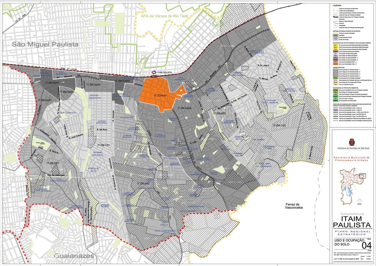 Kart Итайн Паулисте - Curuçá Vila-San - Paulo - ələ torpaq