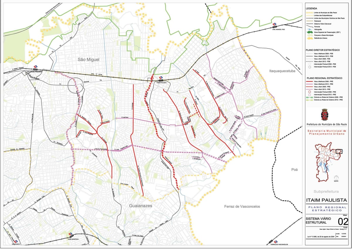 Kart Итайн Паулисте - Curuçá Vila-San - Paulo - yollar