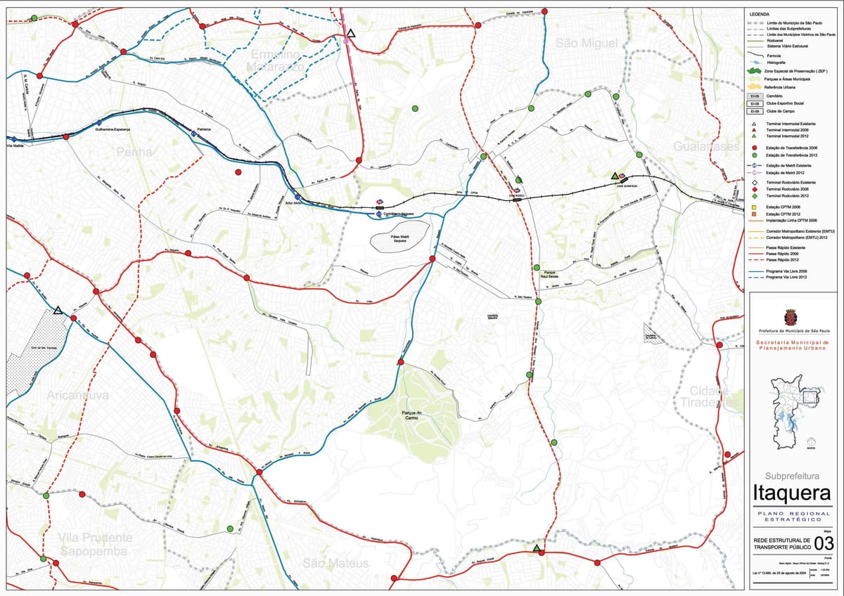 Kart Итакера San-Paulo - ictimai nəqliyyat