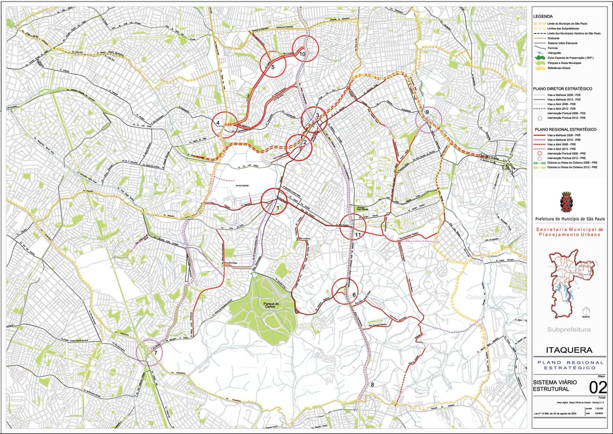 Kart Итакера San-Paulo - yollar