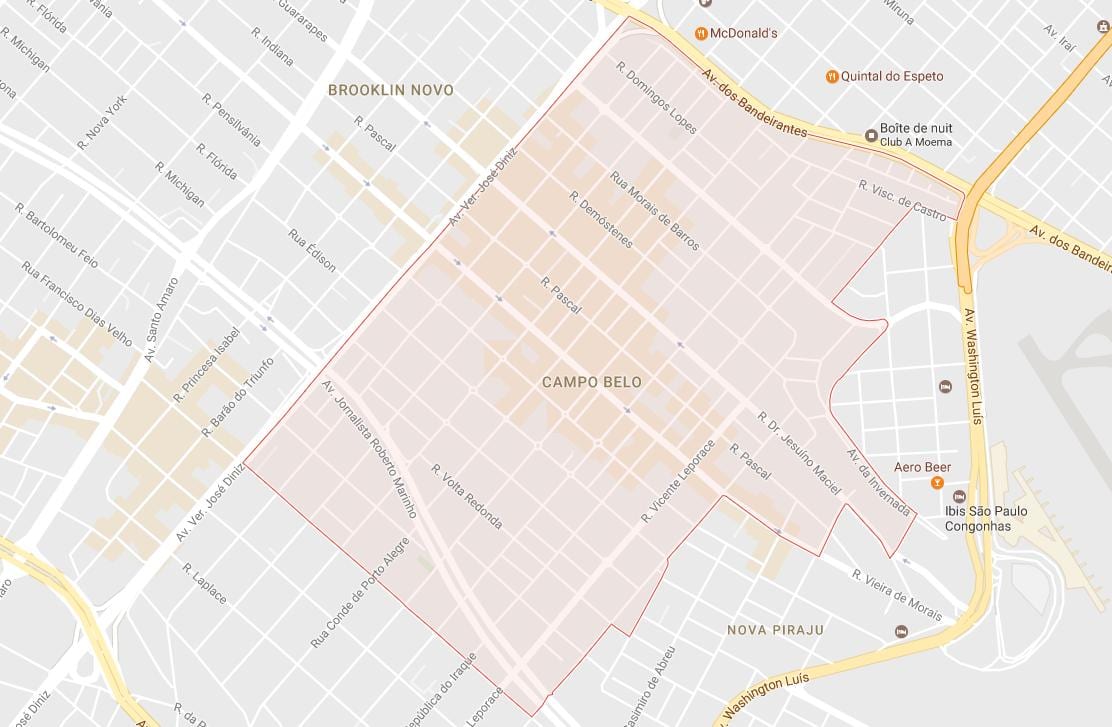 Kart Кампу-Белу-San Paulo