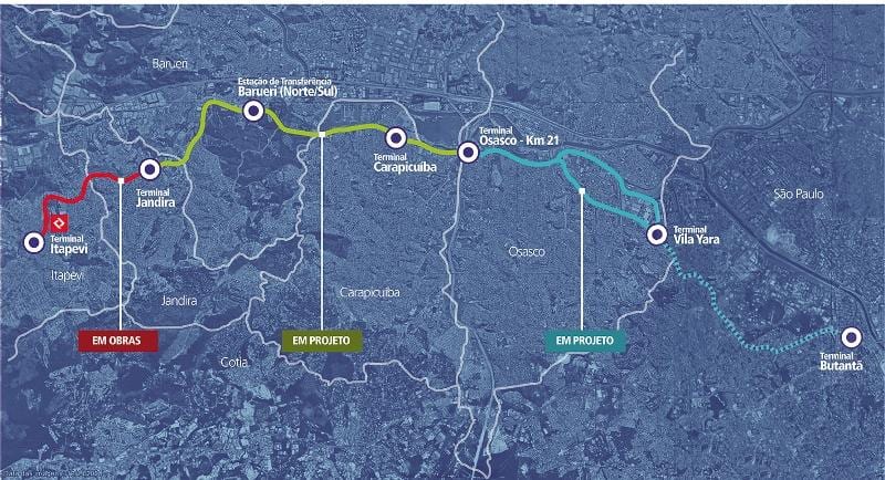 Kart коредоре метрополитано Итапеви