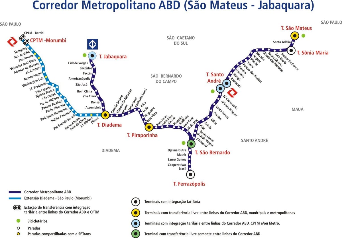 Kart коредоре метрополитано Abd