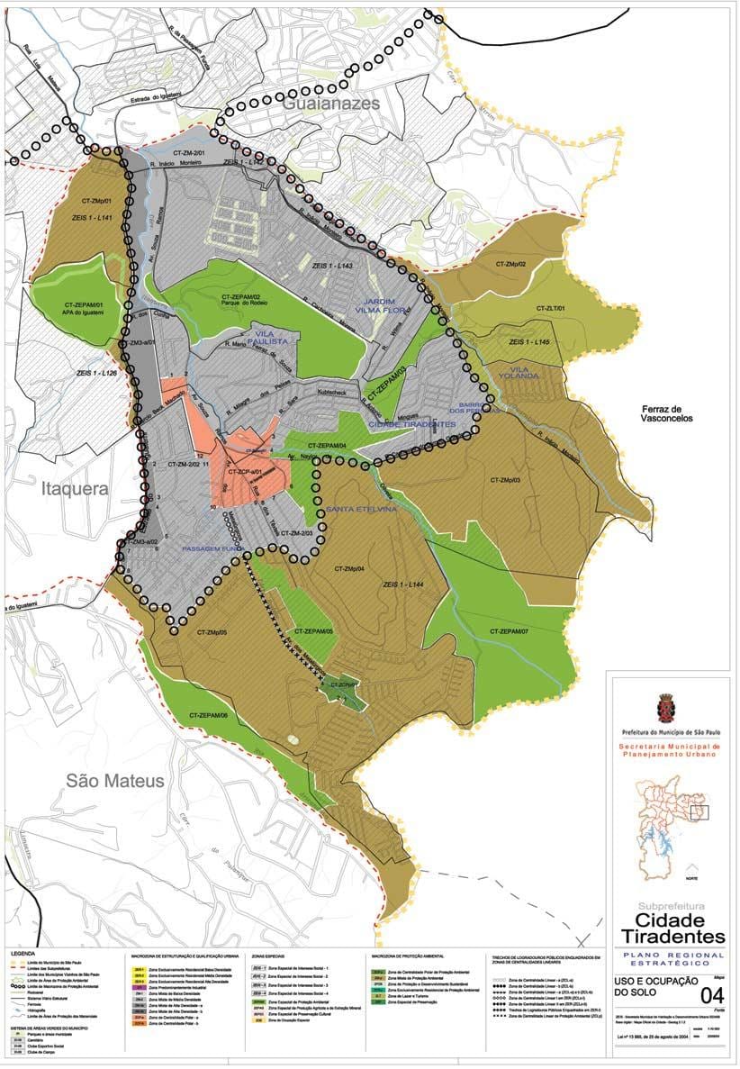 Kart Сидаде Тирадентесе San-Paulo - ələ torpaq