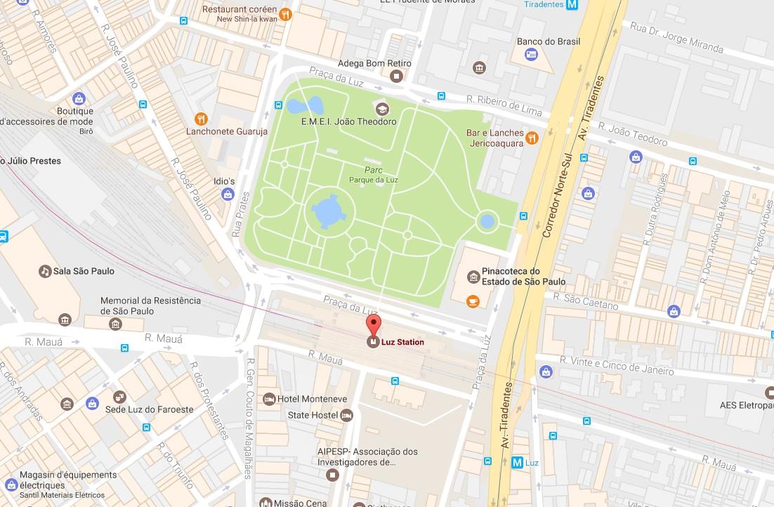 Kart dəmir yolu vağzalının la-Лус-San Paulo