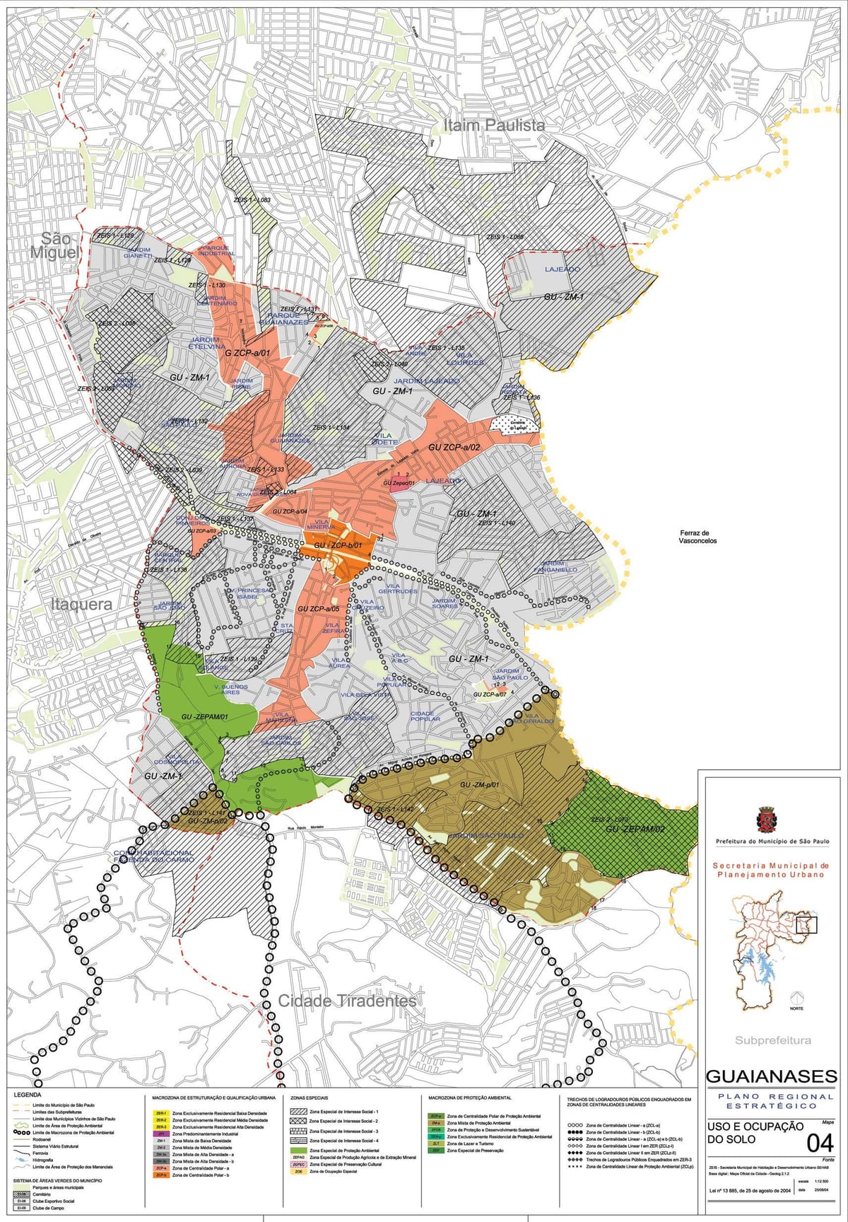 Kart Guaianases San - Paulo - ələ torpaq