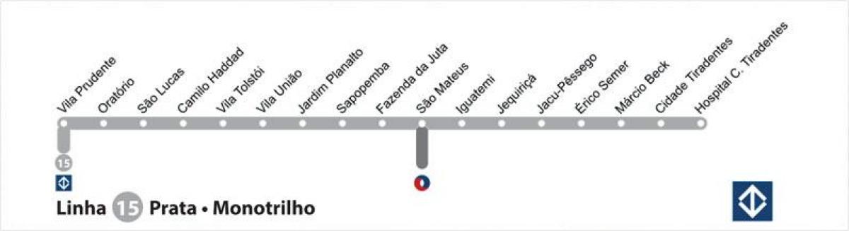 Metro xəritəsi San - Paulo - line 15 - gümüş