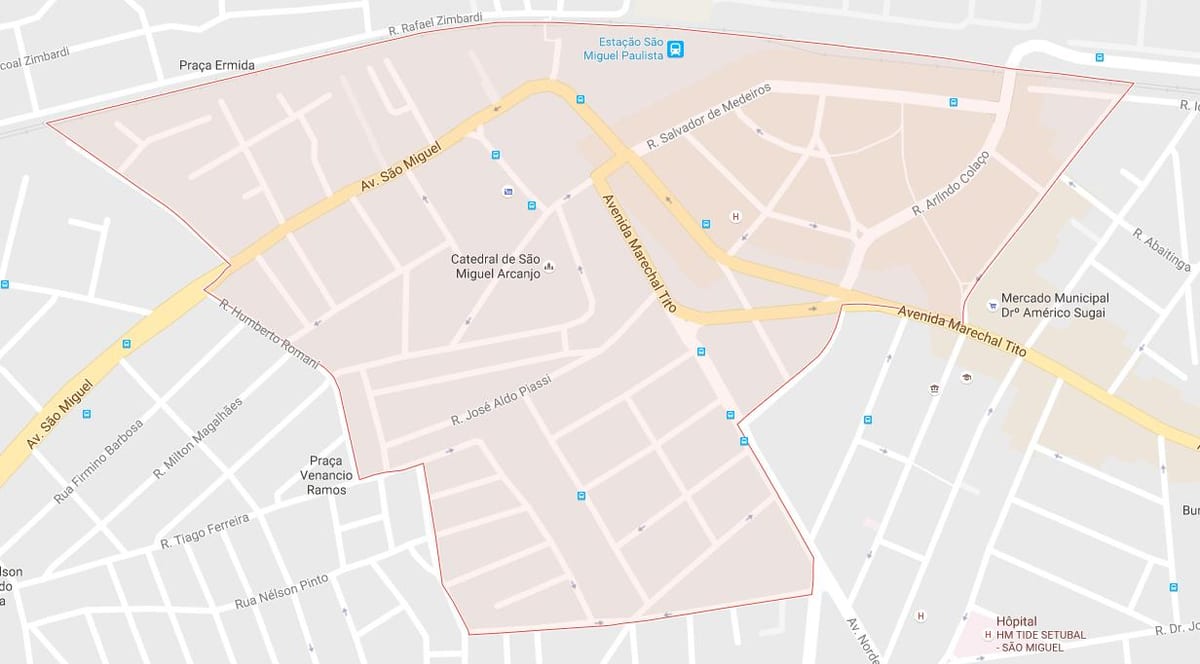 Kart San Мигел-Паулиста-San Paulo