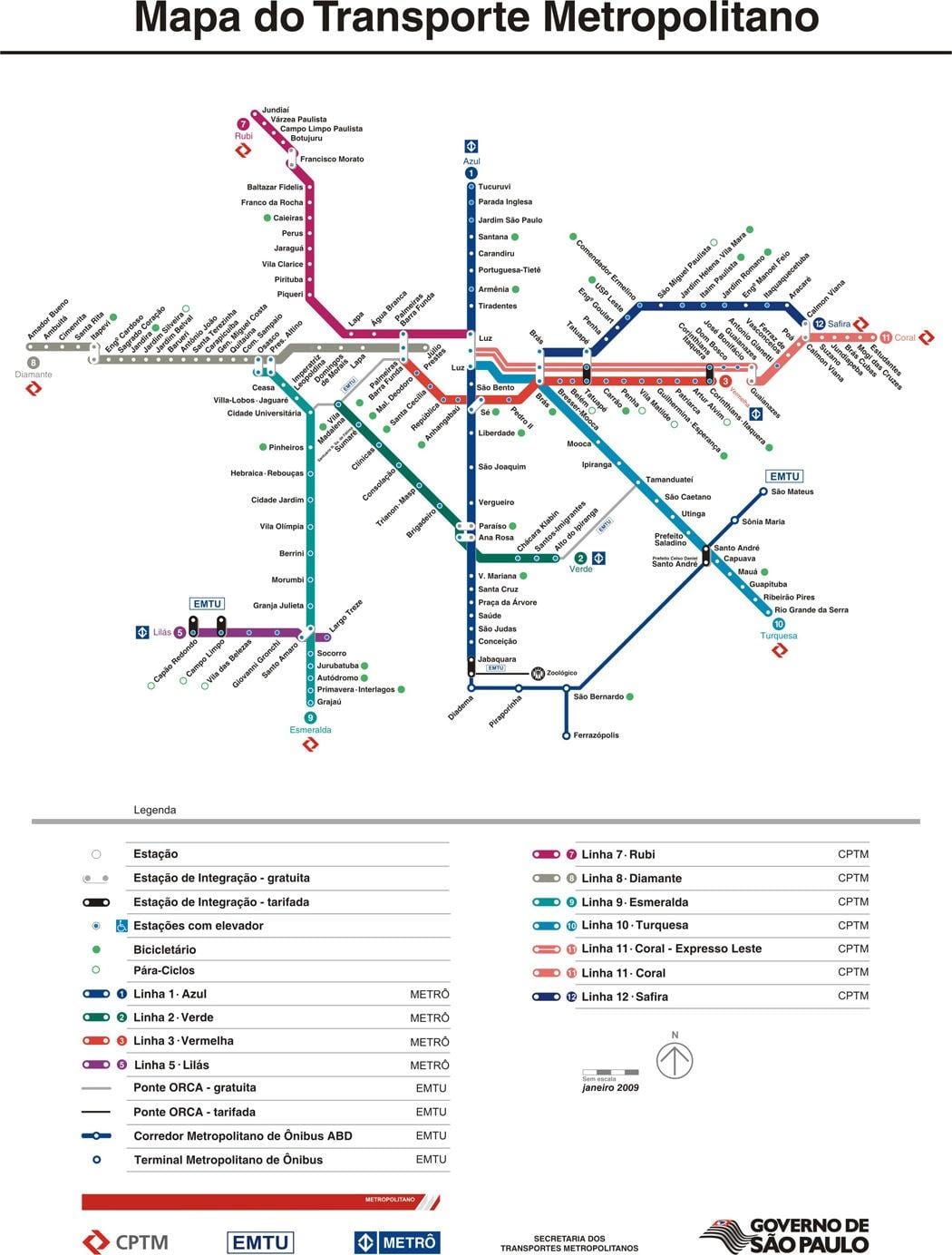 Kart San-Paulo CPTM nəqliyyat