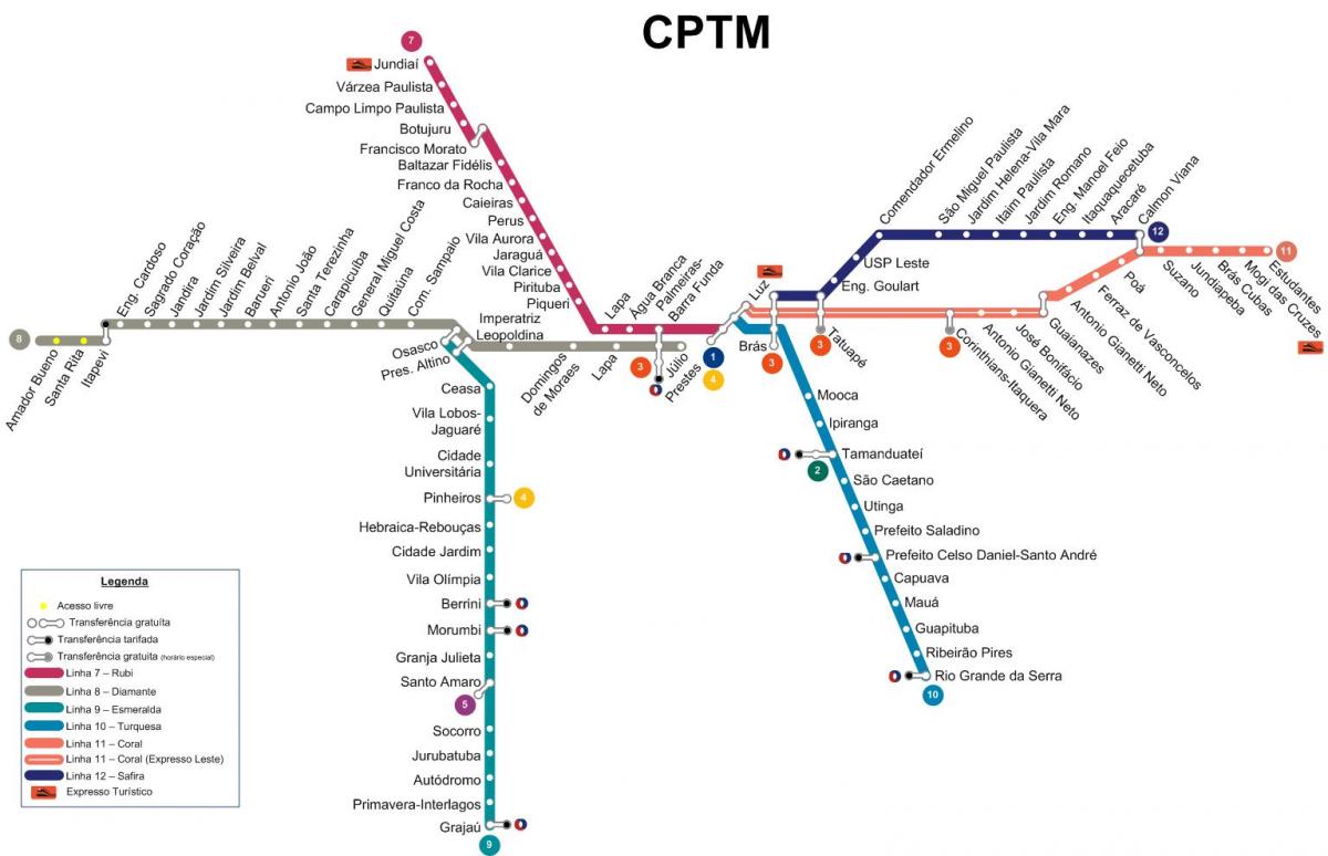 Kart San-Paulo CPTM