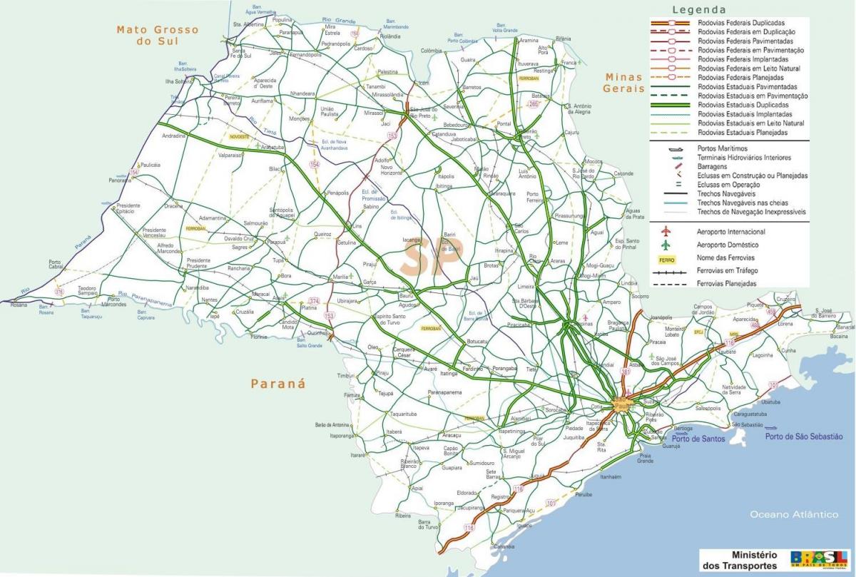Kart, avtomobil yollarının, San Paulo