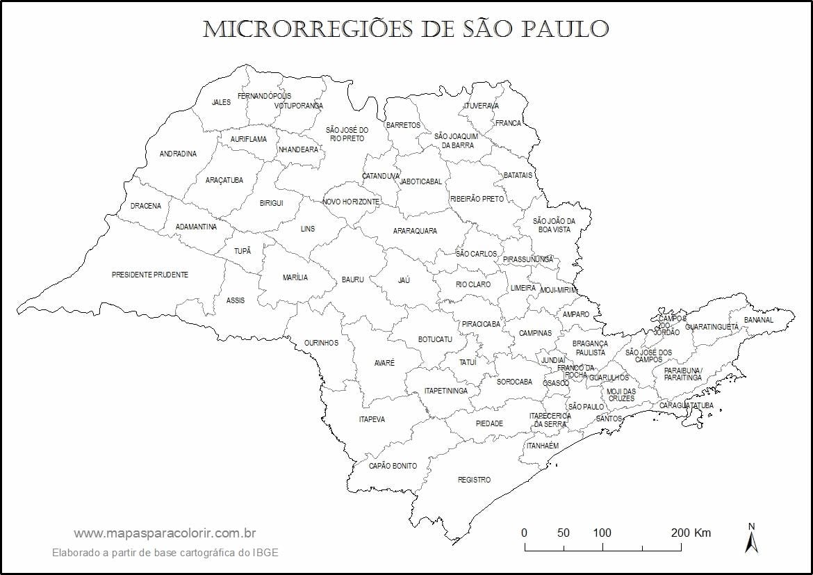 Kart San-Paulo Qız - mikro-regionların