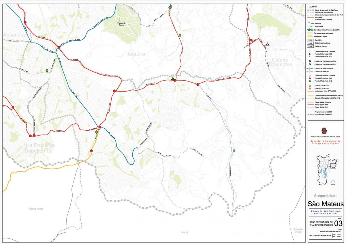 Kart San Матеус-San - Paulo - ictimai nəqliyyat