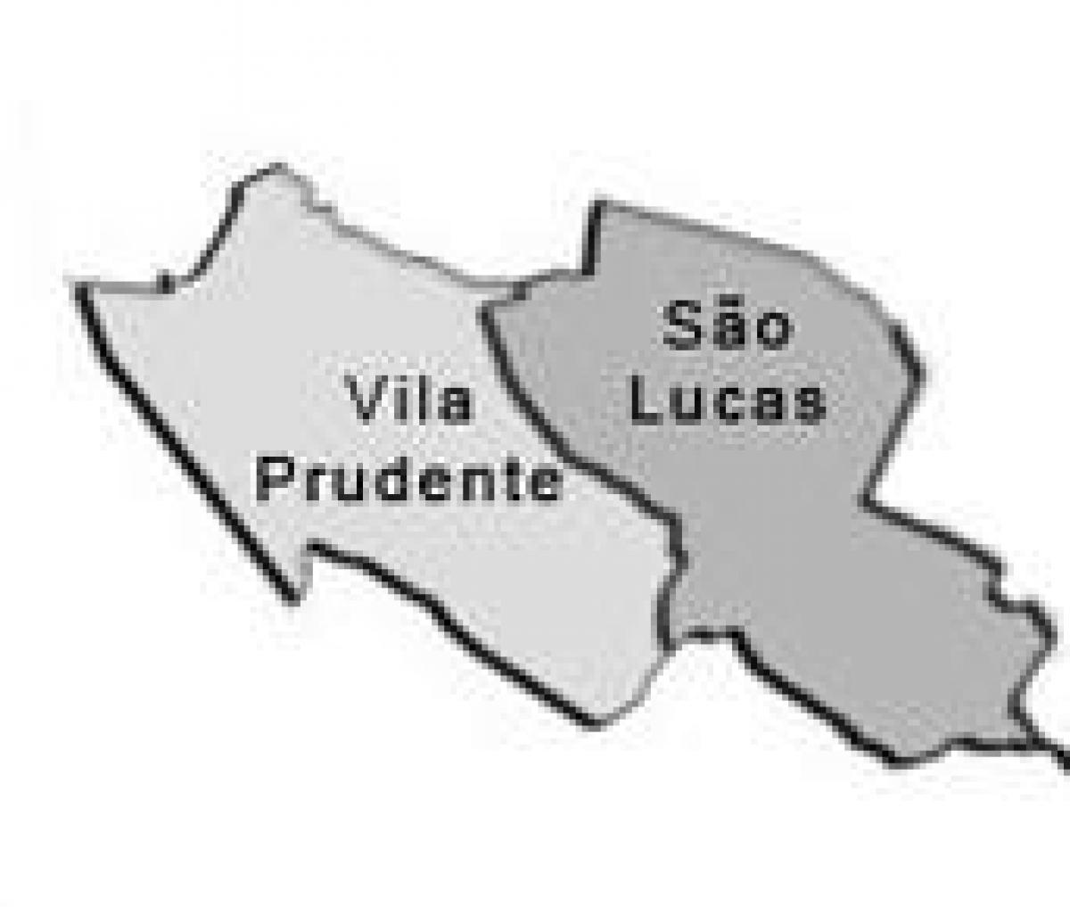 Kart супрефектур Vila-Пруденти