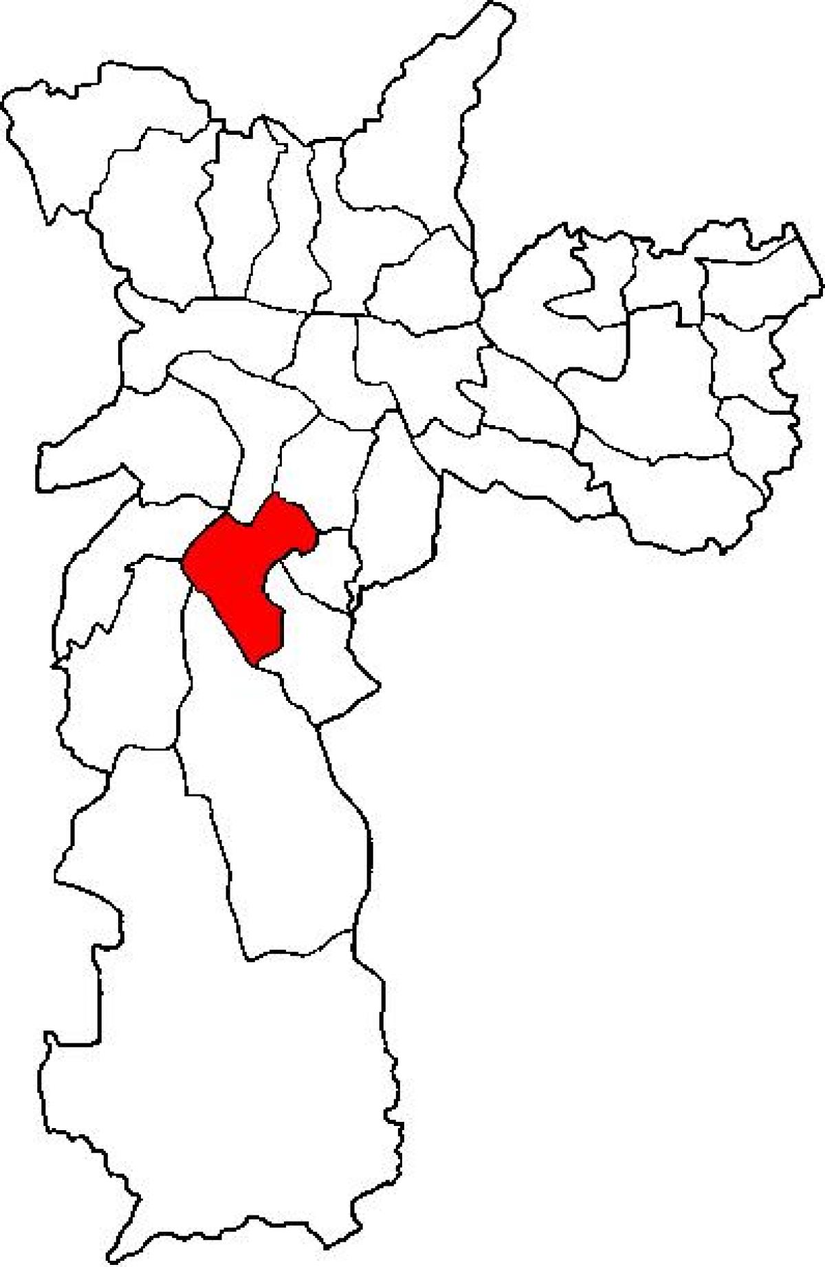 Kart Santo-sub-prefecture Амаро San Paulo