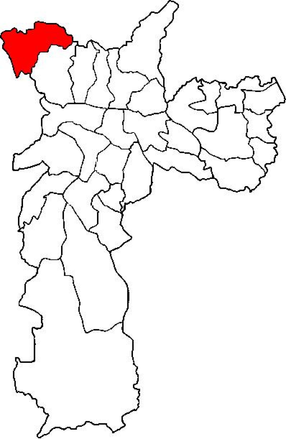 Kart sub-prefecture Перус San Paulo