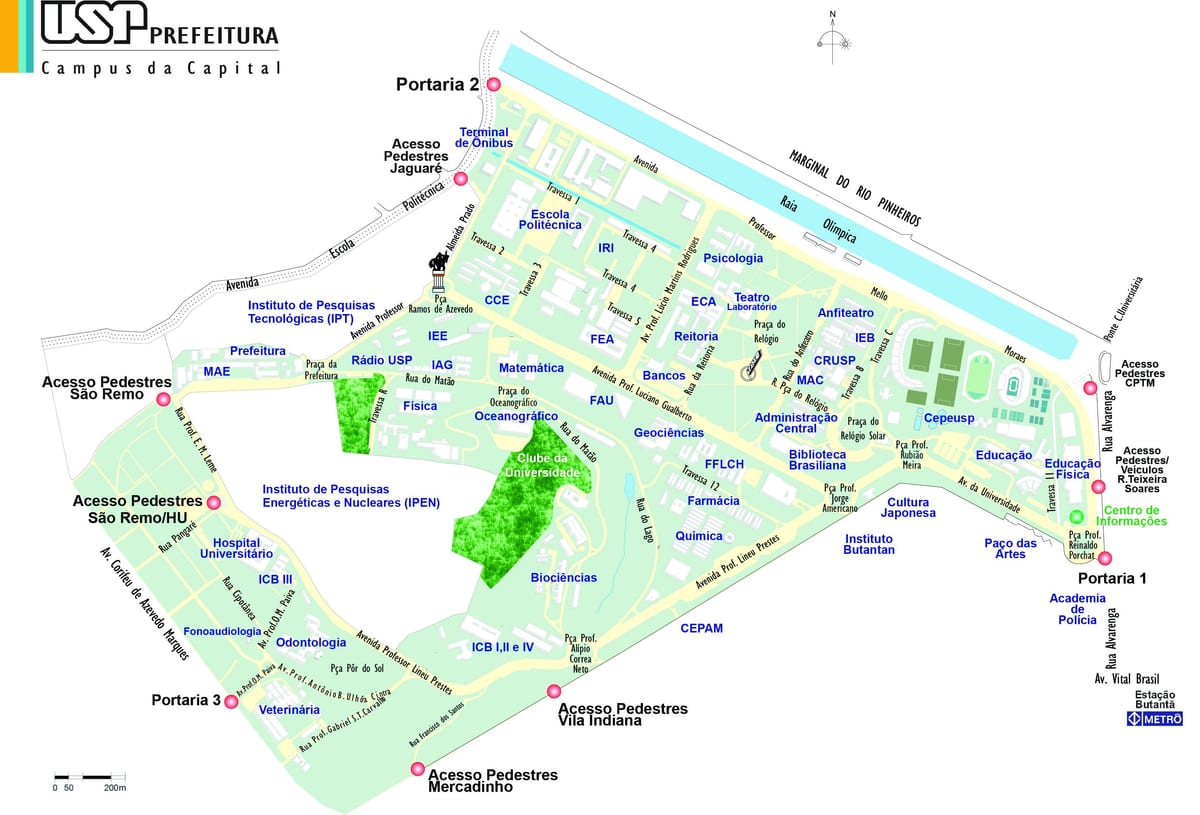 Kart universitetinin San-Paulo - УСП