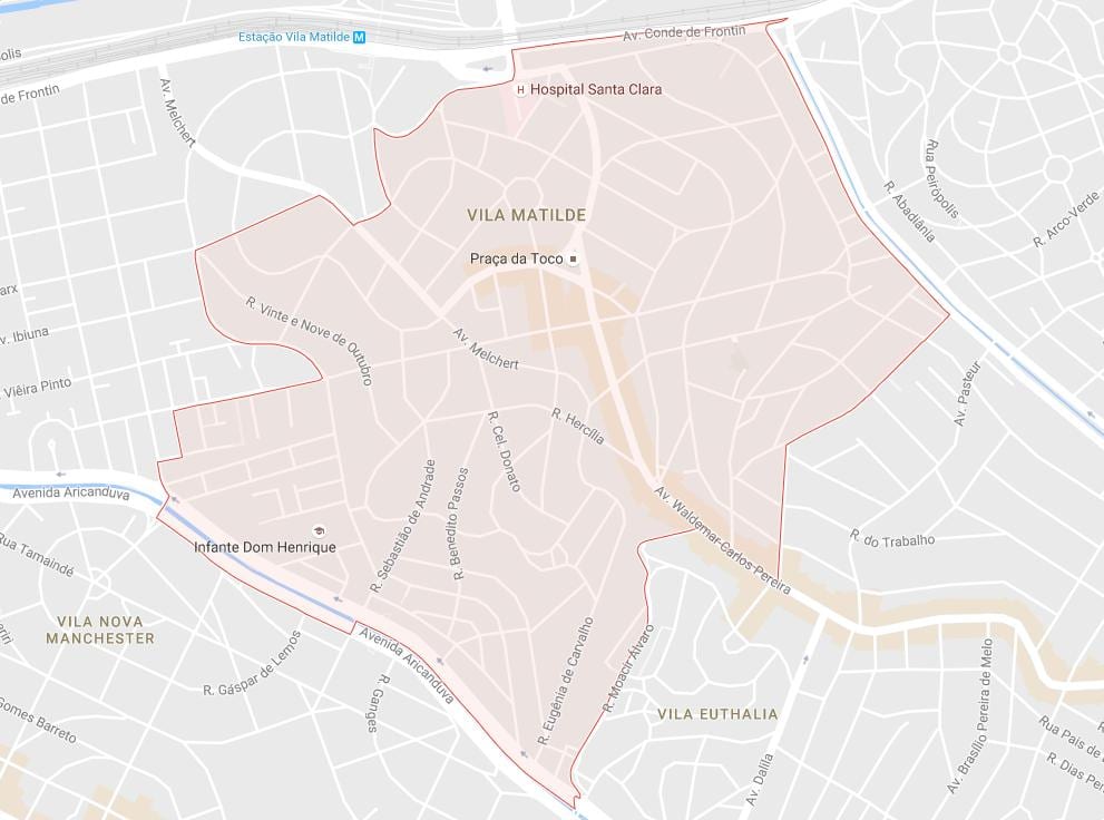 Kart San-Paulo Vila Матильде