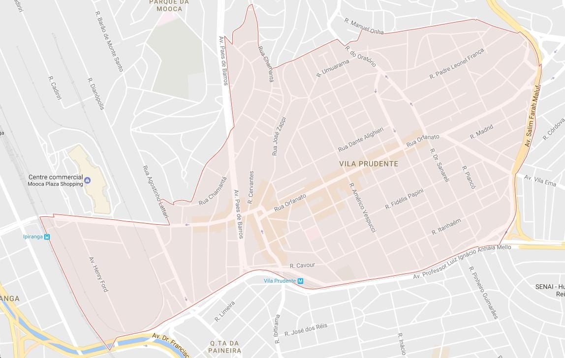 Kart San-Paulo-Vila-Пруденти