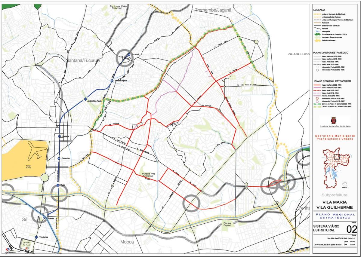 Kart Vila-Maria-San - Paulo - yollar
