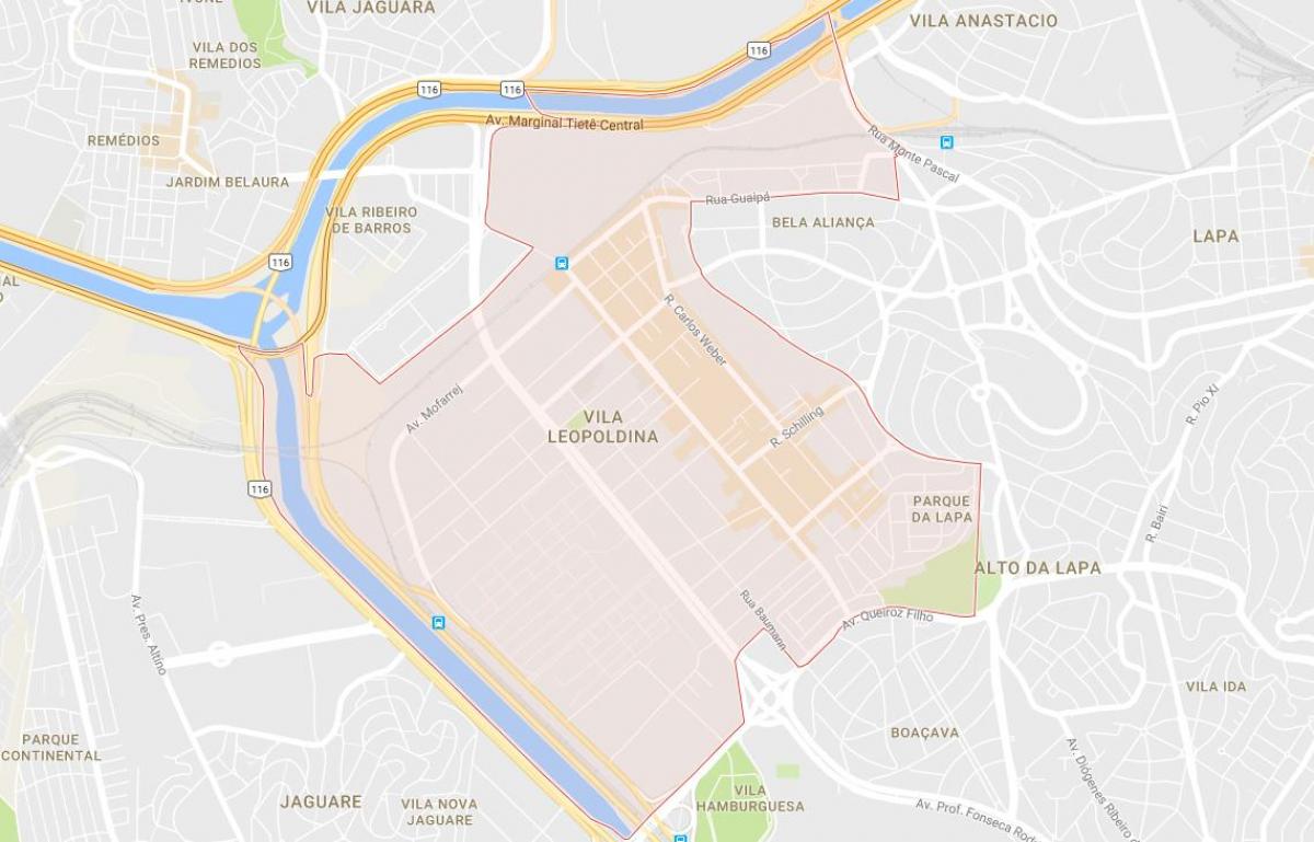 Kart San-Paulo Vila Леопольдина