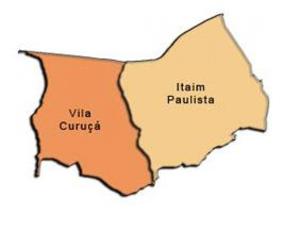 Kart Итайн Паулисте - супрефектур Vila Curuçá