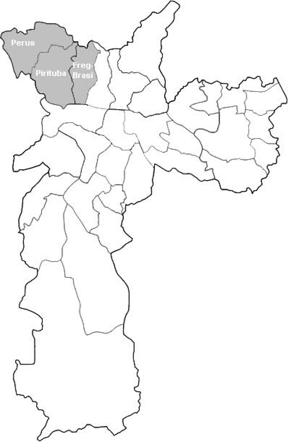 Kart San-Paulo Нороэсте zonaları