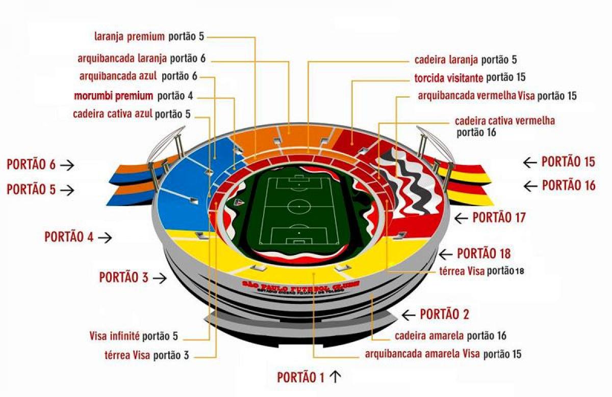 Kart Сисеро-Помпеу de Toledo stadionu