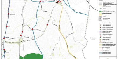 Kart Ипиранга-San-Paulo - ictimai nəqliyyat