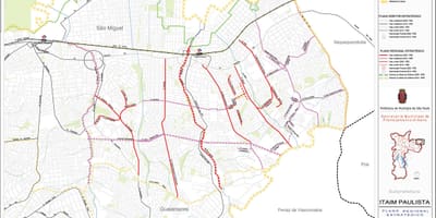 Kart Итайн Паулисте - Curuçá Vila-San - Paulo - yollar