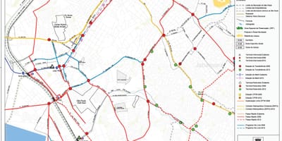 Kart Санту-Амару San-Paulo - ictimai nəqliyyat