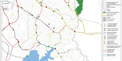 Kart Сидаде Адемаре San-Paulo - ictimai nəqliyyat