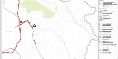 Kart Сидаде Тирадентесе San-Paulo - ictimai nəqliyyat