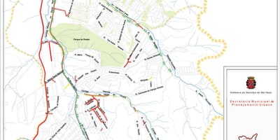Kart Сидаде Тирадентесе San-Paulo - yollar