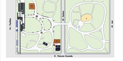 Kart Трианонского parkın San Paulo