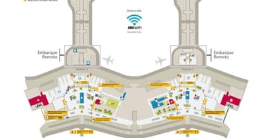 Kart Beynəlxalq hava limanı San-Paulo / Гуарульос - terminallar 1 və 2