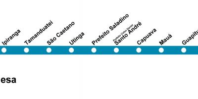 Kart San-Paulo CPTM - line 10 - turkuaz