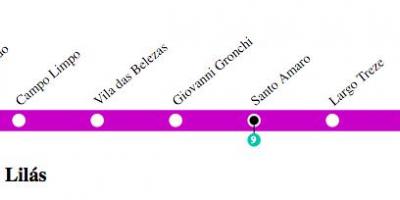 Metro xəritəsi San - Paulo - line 5 - Сиреневый