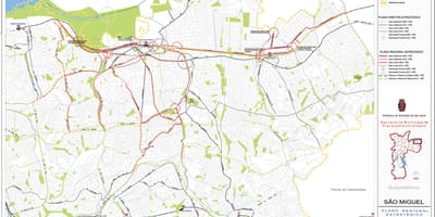 Kart San Мигел-Паулиста San-Paulo - yollar