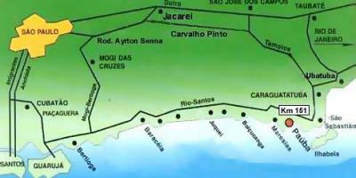 Kart San-Paulo çimərliklər
