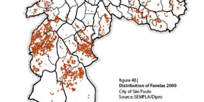 Kart San-Paulo фавелами