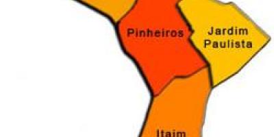 Kart sub-prefecture Пиньейросе