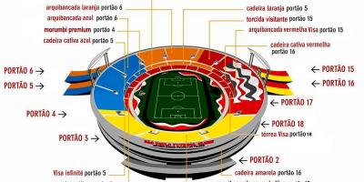 Kart Сисеро-Помпеу de Toledo stadionu